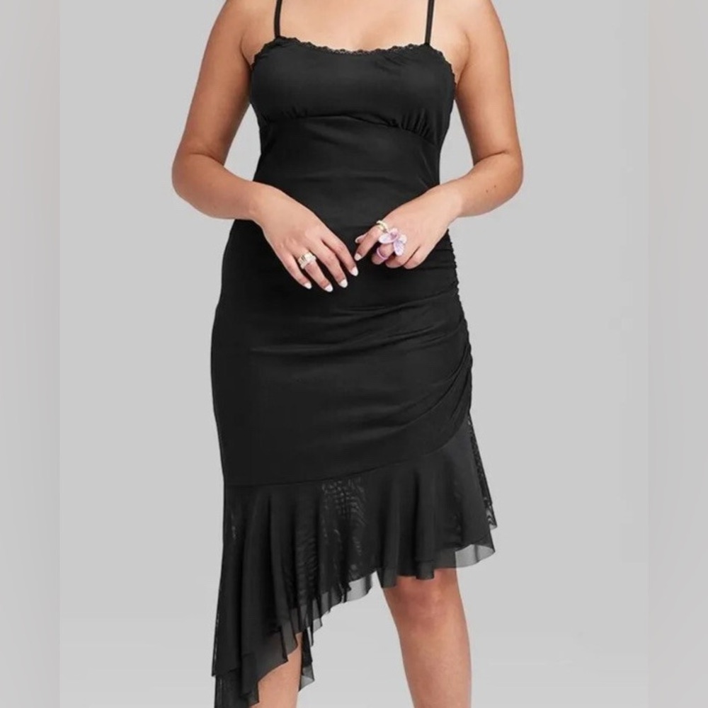 Black high low dress